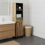vidaXL Dulap de Baie natural 38 x 33 x 160 cm Lemn prelucrat GartenMobel Dekor (4017958)
