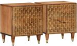 vidaXL Noptiere, 2 buc. , 40x33x46 cm, lemn masiv de acacia GartenMobel Dekor (358281)