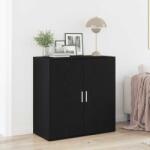 vidaXL Bufet Stejar Negru 79 x 38 x 80 cm Lemn compozit GartenMobel Dekor (862269) Comoda