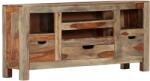 vidaXL Servanta, gri, 100x30x50 cm, lemn masiv de acacia GartenMobel Dekor (247751) Comoda