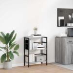 vidaXL Raft pentru carti Gri Sonoma 60 x 29, 5 x 81 cm Lemn compozit GartenMobel Dekor (883919) Biblioteca