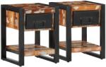 vidaXL Noptiere 2 buc. Lemn masiv de mango dur, multicolor GartenMobel Dekor (4013570)