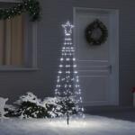vidaXL Brad de Craciun LED cu 390 LED Alb rece 250 cm Fier GartenMobel Dekor (42018750)