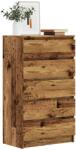 vidaXL Dulap cu sertare, lemn vechi, 60x36x103 cm, lemn prelucrat GartenMobel Dekor (855996) Comoda