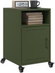 vidaXL Noptiere, 2 buc. , verde olive, 36x39x59 cm, otel GartenMobel Dekor (846725)