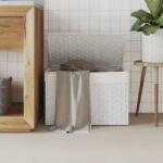vidaXL Cos de rufe cu capac, alb, 55, 5x35x34 cm, poliratan GartenMobel Dekor (372053)