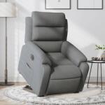 vidaXL Fotoliu electric rabatabil cu ridicare, gri închis, textil GartenMobel Dekor (3205005)