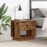 vidaXL Noptiera cu sertar Lemn vechi 45 x 34 x 44 cm Lemn compozit GartenMobel Dekor (863333)