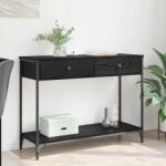 vidaXL Masa de consola Stejar Negru 100 x 34, 5 x 75 cm Lemn compozit GartenMobel Dekor (882243)