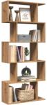 vidaXL Biblioteca/separator 5 nivel stejar artizanal 70x24x161 cm lemn GartenMobel Dekor (858101) Biblioteca