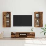 vidaXL Set comoda TV cu sertar FLORIN 3 pcs Lemn vechi Lemn compozit GartenMobel Dekor (3397932)