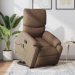 vidaXL Fotoliu de masaj rabatabil cu ridicare, maro, textil GartenMobel Dekor (3204840)