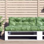 vidaXL Perne de paleti, 2 buc. , model cu frunze, textil GartenMobel Dekor (360752)