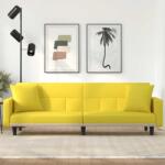 vidaXL Canapea extensibila, cu perne, galben deschis, textil GartenMobel Dekor (351879) Canapea
