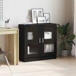 vidaXL Dulap pentru carti Stejar negru 82.5 x 30.5 x 80 cm GartenMobel Dekor (862518) Biblioteca