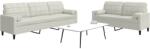 vidaXL Set de canapele cu perne/rulouri, 2 piese, crem, catifea GartenMobel Dekor (3278499) Canapea