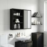 vidaXL Dulap de perete pentru baie Stejar Negru 40 x 16 x 62, 5 cm GartenMobel Dekor (889368)