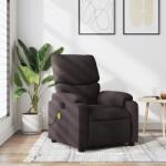 vidaXL Fotoliu de masaj rabatabil, maro închis, material textil GartenMobel Dekor (373427)