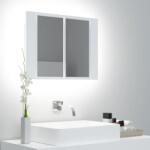 vidaXL Dulap de baie cu oglinda si LED, alb, 60x12x45 cm acril GartenMobel Dekor (804956)