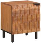 vidaXL Noptiera maro din lemn masiv de mango, 40 x 33 x 46 cm, cu usa (4017896)