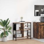 vidaXL Raft pentru carti Stejar fumuriu 82 x 32 x 79 cm Lemn compozit GartenMobel Dekor (883996) Biblioteca
