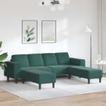 vidaXL Canapea pentru living 3 pcs Verde închis 250 x 188 x 76 cm GartenMobel Dekor (3335124) Canapea