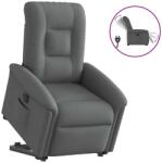 vidaXL Fotoliu electric rabatabil cu ridicare, gri închis, textil GartenMobel Dekor (3303275)