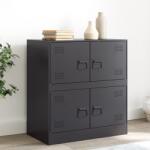 vidaXL Servanta, negru, 67x39x73 cm, otel GartenMobel Dekor (841649) Comoda