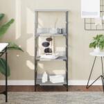 vidaXL Raft de carti gri sonoma 50x33x117, 5 cm lemn prelucrat GartenMobel Dekor (835272) Biblioteca