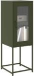 vidaXL Dulap, verde masliniu, 36x39x107 cm, otel laminat la rece GartenMobel Dekor (853402) Comoda