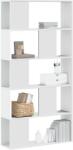 vidaXL Biblioteca cu 5 niveluri, alb 80, 5x23, 5x162, 5 cm lemn prelucrat GartenMobel Dekor (852771) Biblioteca