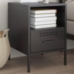 vidaXL Noptiera, negru, 36x39x50, 5 cm, otel laminat la rece GartenMobel Dekor (843054)