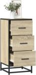 vidaXL Dulap, stejar sonoma, 35, 5x35x76 cm, lemn prelucrat si metal GartenMobel Dekor (848945) Comoda
