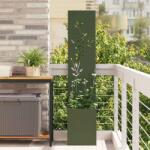 vidaXL Ecran de intimitate pentru gradina din otel verde 32x140 cm, model frunza (876409)