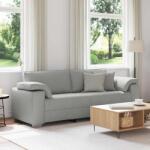 vidaXL Sofa cu 3 locuri Gri nori 220 cm tesatura GartenMobel Dekor (4105245) Canapea