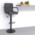 vidaXL Scaun de bar, gri închis, catifea GartenMobel Dekor (334649)