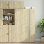vidaXL Dulap de depozitare slim, stejar sonoma, 50x42, 5x225cm, lemn GartenMobel Dekor (3281303) Comoda
