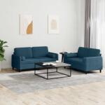 vidaXL Set de canapele cu perne, 2 piese, albastru, catifea GartenMobel Dekor (3202003) Canapea