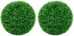 vidaXL Bile de arbusti cimisir artificiali, 2 buc. , 55 cm GartenMobel Dekor (315476)