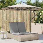 vidaXL Sezlong dublu cu perne, bej, poliratan GartenMobel Dekor (368093)