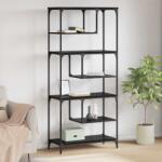 vidaXL Biblioteca Stejar negru 81 x 36 x 176 cm Lemn compozit GartenMobel Dekor (882837) Biblioteca