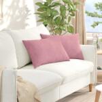 vidaXL Perne pentru canapea 2 pcs Roz 60 x 40 cm Tesatura din corduroy GartenMobel Dekor (42013674)