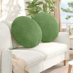 vidaXL Perne de Sezut 2 pcs Verde deschis Ø 40 x 13 cm Catifea GartenMobel Dekor (42014251)