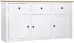 vidaXL Servanta, alb, 135 x 40 x 80 cm, lemn masiv de pin, gama Panama GartenMobel Dekor (282705) Comoda