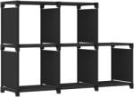 vidaXL Raft expunere, 5 cuburi, negru, 103x30x72, 5 cm, material textil GartenMobel Dekor (322602) Biblioteca