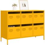vidaXL Dulap, galben mustar, 101, 5x39x73, 5 cm, otel laminat la rece GartenMobel Dekor (851265) Comoda