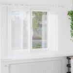 vidaXL Cortina din Voile cu perdele 2 pcs Alb 175 x 140 cm Poliester GartenMobel Dekor (4107983)