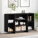 vidaXL Bufet Stejar negru 120 x 30 x 75 cm Lemn compozit GartenMobel Dekor (875037) Comoda
