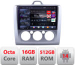 Edotec Navigatie Android Ford Focus 2 2005-2010 QLED 2K 16GB+512GB (KIT-140-MANUAL+EDT-E809-2K)