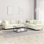 vidaXL Set de canapele cu perne, 2 piese, crem, catifea GartenMobel Dekor (3202278) Canapea